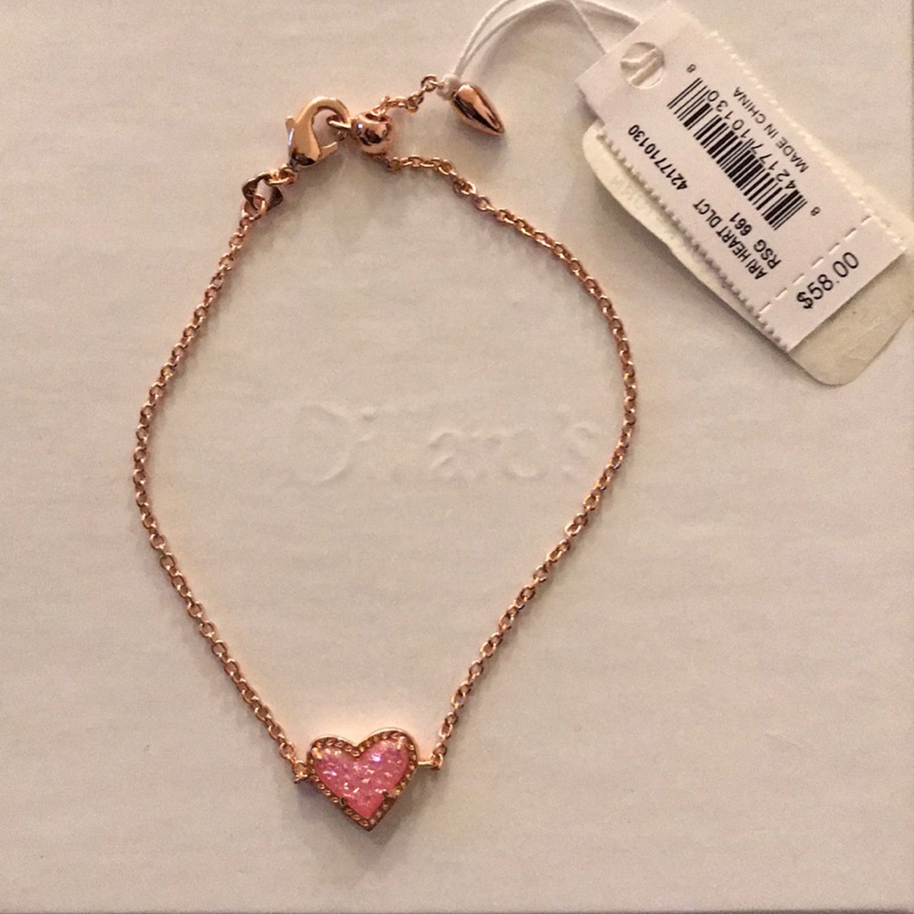 Kendra Scott Ari Heart Rose Gold Bracelet